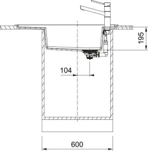 Кухонная раковина Franke Fresno FSG 611-88 114.0633.153, матовый черный