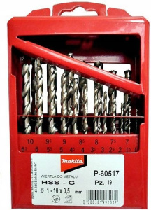 Набор сверл по металлу Makita MP60517, 19 шт.