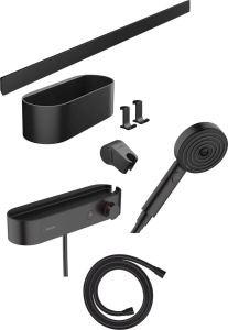 Душевой комплект Hansgrohe WallStoris 24250670, матовый черный