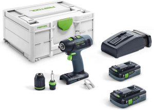 Дрель-шуруповерт аккумуляторная Festool T 18+3 HPC 4,0 I-Plus 576446