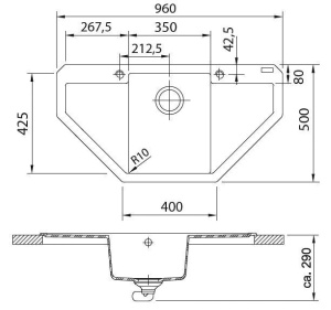 Кухонная раковина Franke Maris MRG 612 E 114.0201.780, графит