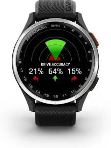 GPS-часы Garmin Approach S44, Серебристый с чёрным ремешком
