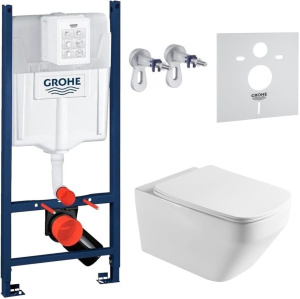 Скрытый комплект унитаза SET Grohe FRAME + чаша унитаза TORNADO NARON IMPRESE