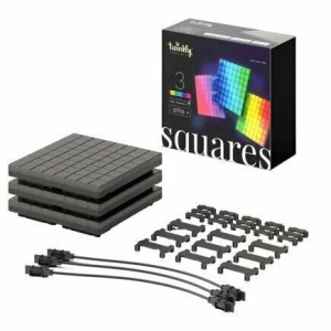 Комплект дополнительных панелей со светодиодной подсветкой Twinkly Squares RGB + BT + Wi-Fi, 3 шт. (16x16см) (TWQ064STW-03-BAD)