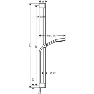 Душевой комплект Hansgrohe Pulsify Select 105 3Jet Relaxation 24270000, хром