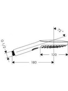 Душевая лейка Hansgrohe Raindance Select E 28728140, коричневый бронза