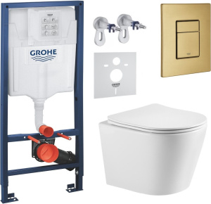 Комплект инсталляции Grohe с унитазом Imprese Jess Tornado