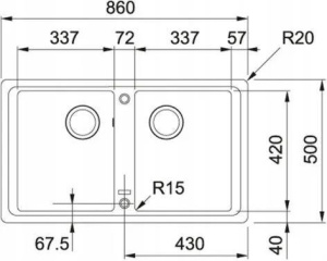 Кухонная раковина Franke Basis BFG 620 114.0365.408, капучино