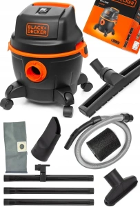 Строительный пылесос BLACK+DECKER для сухой и влажной уборки