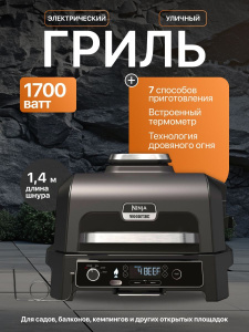 Гриль электрический Ninja Woodfire Pro XL OG850EU