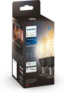 Комплект из 2 умных ламп Philips Hue White Ambiance Filament E14 929003145202