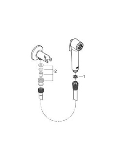 Душевой гарнитур Grohe Tempesta 27513AL1, матовый графит