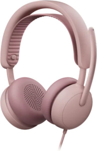 Гарнитура Logitech Zone Wired 2 981001616, светло-розовая
