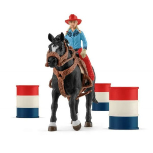 Набор Ковбойка и гонки на бочках Schleich 42576