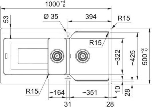 Кухонная раковина Franke Urban UBG 651-100 114.0687.303, Каменный серый