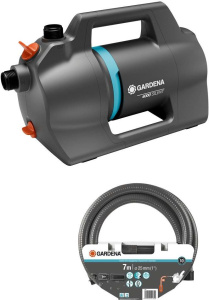 Садовый насос Gardena 4100 Silent 9052-20 со всасывающим шлангом