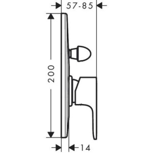 Смеситель для ванны Hansgrohe Vernis Blend Kpl 71473000, хром