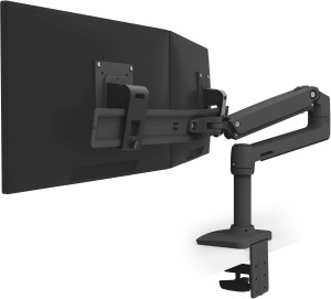 Настольный кронштейн для двух мониторов Ergotron LX Desk Dual Direct Arm (45-489-224) чёрный