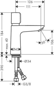 Смеситель для раковины Hansgrohe Talis E 71718000, хром