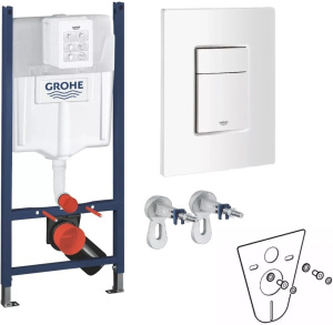 Инсталляция для унитаза Grohe Rapid SL Project + коврик + кронштейны 38840000+3855800M+38732SH0