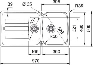 Кухонная раковина Franke Antea AZG 651-97 114.0676.235, Каменный серый