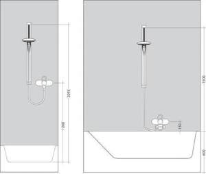 Душевой набор Hansgrohe Raindance Select S 120 Porter 1,60м 26721400, белый/хром