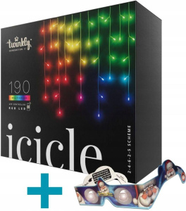 Гирлянда Twinkly, 90 LED, RGB, BT, Wi-Fi, сосульки