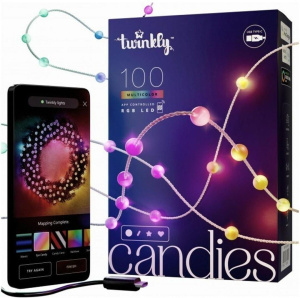 Гирлянда Twinkly Pearl, 6 м, LED, Wi-Fi, Bluetooth, TWKP100RGBG