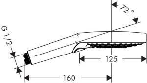 Душевая лейка Hansgrohe Raindance Select черный матовый (26530670GS)