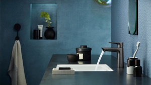 Смеситель для раковины Hansgrohe Talis 110 Coolstart Черный Матовый Хром 71713340