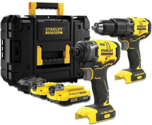 Набор Stanley: дрель-шуруповерт SFMCD715+шуруповерт SFMCF810B 18В V20 2x2.0Ah (SSFMCk461D2)
