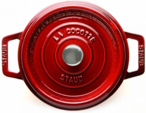 Чугунная круглая кастрюля Staub Cocotte Ø 28 см, вишнёвая 40509-362-0