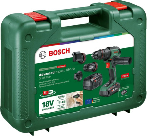 Аккумуляторная ударная дрель Bosch AdvancedImpact 18V-80 QuickSnap (06039E2104)