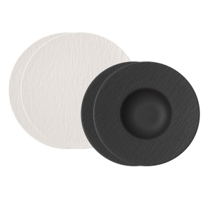 Набор тарелок Villeroy & Boch Manufacture Rock Blanc 4 предмета 10-4240-6000