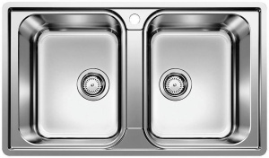 Кухонная мойка Blanco Lemis 8-IF 523039, цвет шлифованная нержавеющая сталь