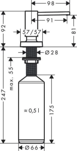 Дозатор для жидкостей Hansgrohe A71 40468800