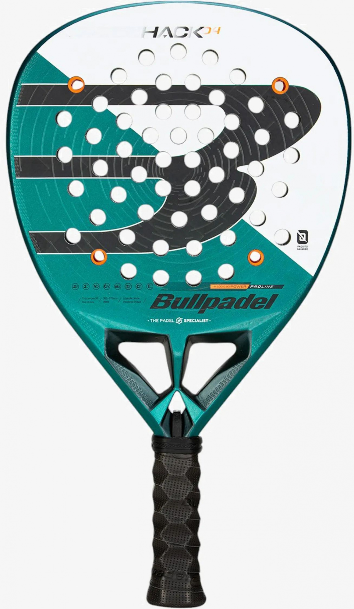 Ракетка для падел тенниса Bullpadel Hack 04 Paquito Navarro White