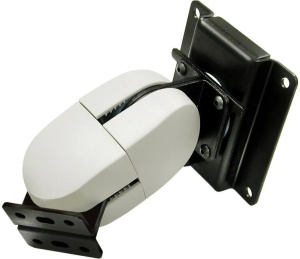 Поворотное настенное крепление с двойным шарниром Ergotron 100 Series Pivot Double (47-093-800) чёрный/серый