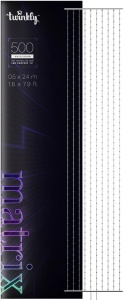 Светодиодная гирлянда-занавес Twinkly Matrix 500 RGB, 0,5×2,4 м