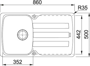 Кухонная раковина Franke Antea AZG 611-86 114.0497.980, оникс