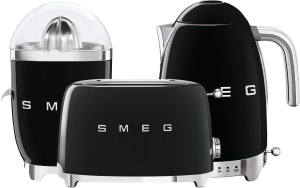 Набор чайник+тостер+соковыжималка SMEG TSF01BLEU + KLF04BLEU чёрный