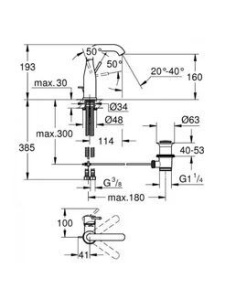 Смеситель для раковины Grohe Essence 23462Gn1