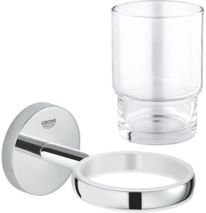 Стакан с держателем Grohe BauCosmopolitan 40585001+40372001
