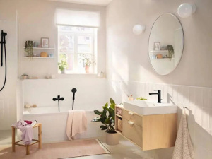 Смеситель для умывальника Hansgrohe Rebris S 72588670, черный матовый