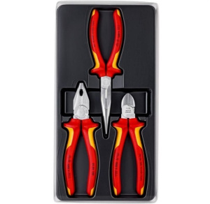 Набор шарнирно-губцевого инструмента Knipex 00 20 12, 3 предм., красный/желтый