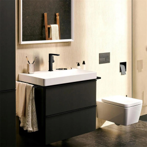 Смеситель для раковины Hansgrohe Tecturis E 73060670, матовый черный
