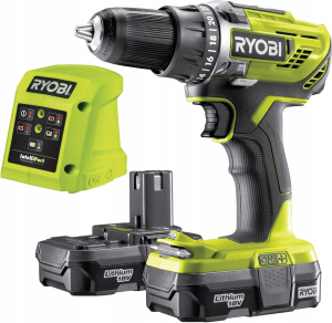 Аккумуляторная дрель RYOBI ONE + r18dd3-220S кейс, АКБ и ЗУ