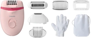 Эпилятор Philips Satinelle Essential BRE285/00, розовый