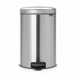 Мусорное ведро с педалью Brabantia NewIcon 114021, 20 л, матовая сталь