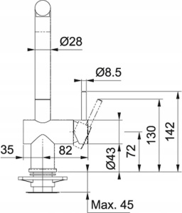 Кухонный кран Franke Studio Active Plus 115.0524.921, никель
